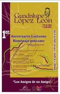 Cartel del Homenaje Póstumo a Guadalupe López León.