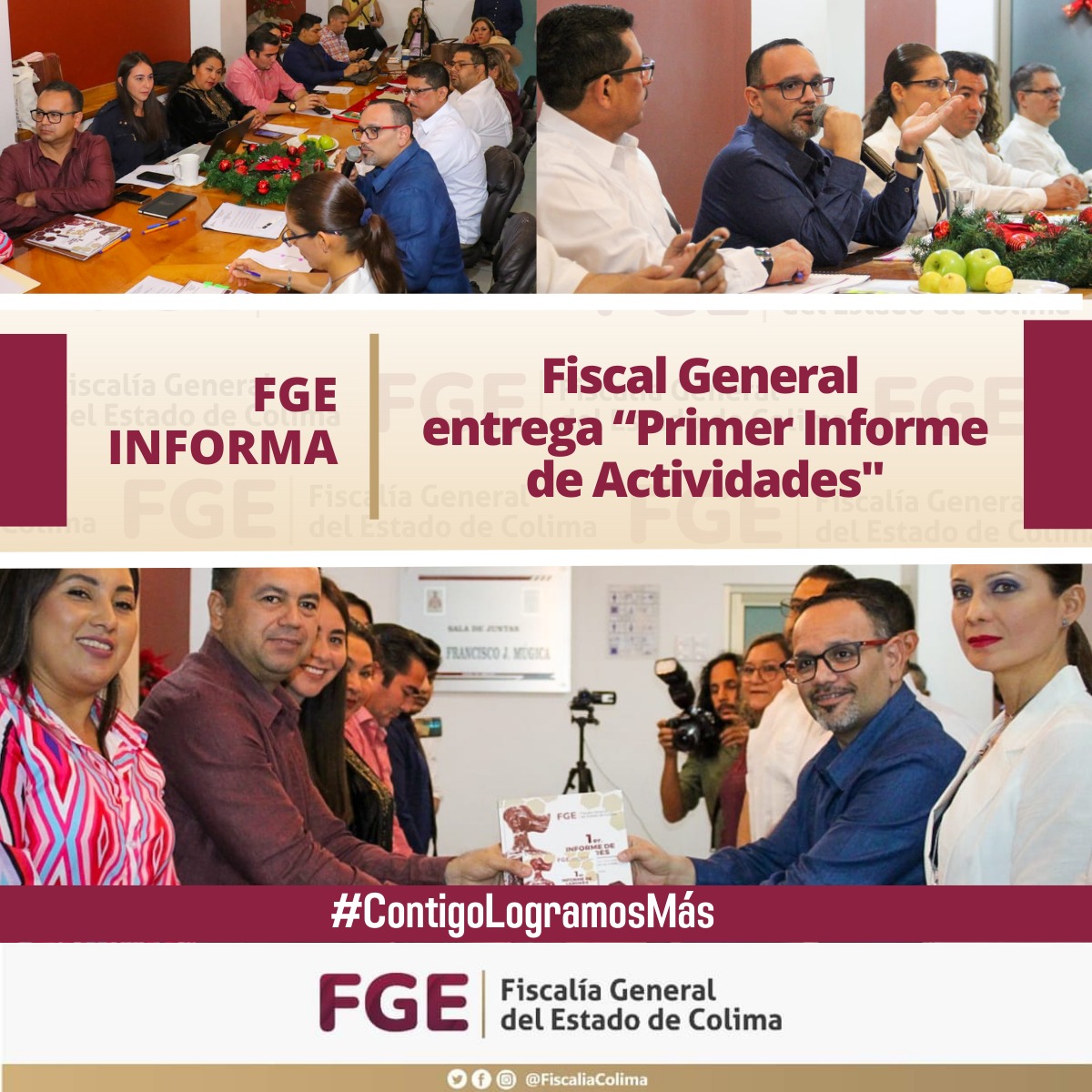 FISCAL GENERAL ENTREGA «PRIMER INFORME DE ACTIVIDADES». - Meridiano