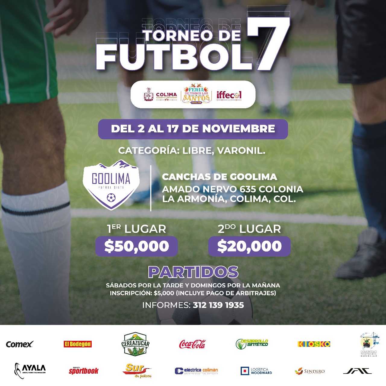 INVITA IFFECOL AL TORNEO DE FUTBOL 7 EN LA FERIA DE COLIMA, 50 MIL ...