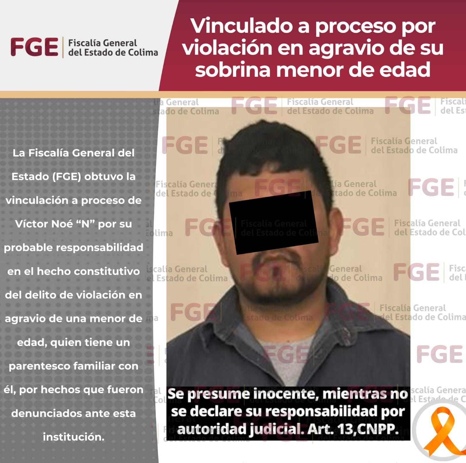 VINCULADO A PROCESO POR VIOLACIÓN EN AGRAVIO DE SU SOBRINA MENOR DE ...