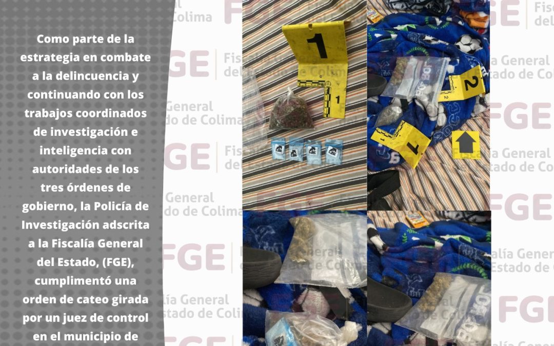 EN CATEO ASEGURAN DROGA DENTRO DE UNA VIVIENDA