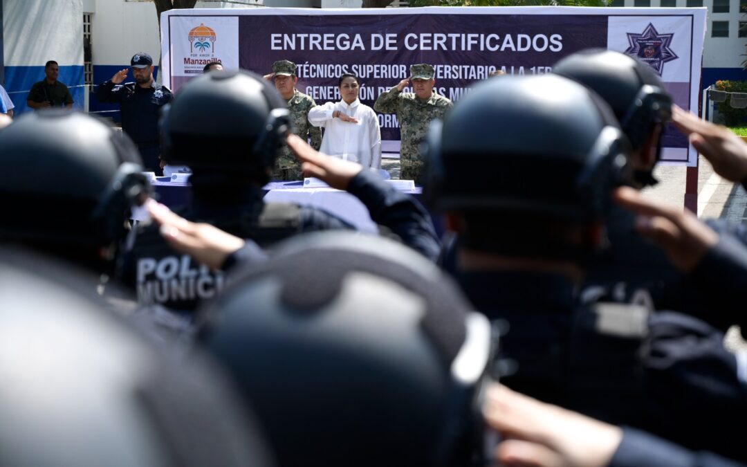 ENTREGAN CERTIFICADOS DE TÉCNICOS PROFESIONALES EN SEGURIDAD EN MANZANILLO
