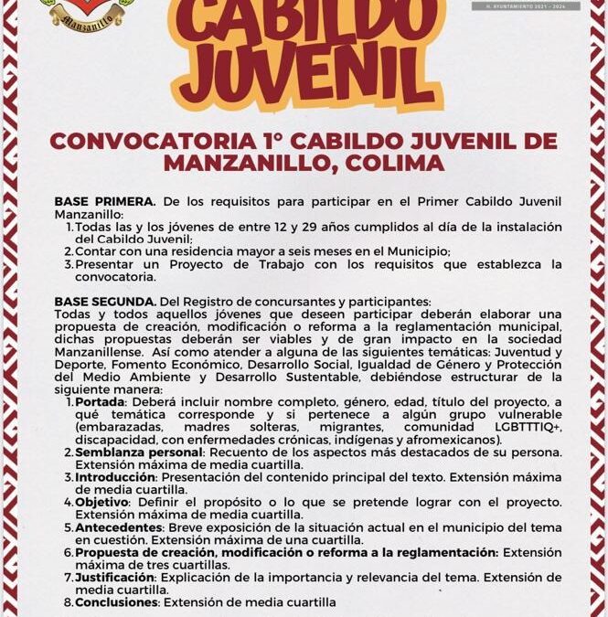ABRE MANZANILLO CONVOCATORIA A PRIMER CABILDO JUVENIL PORTEÑO