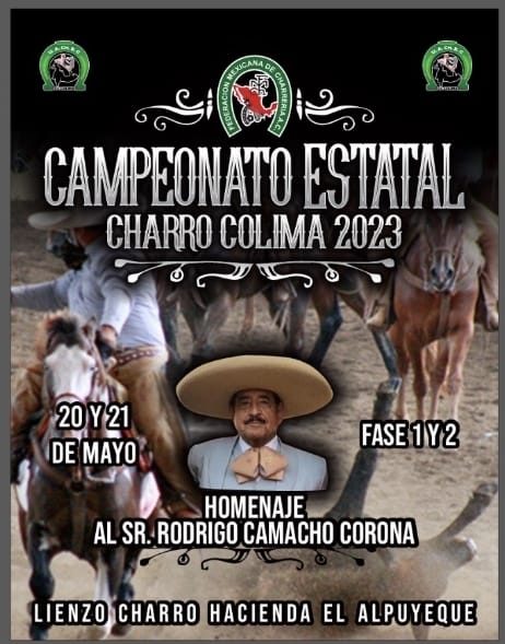 CAMPEONATO ESTATAL DE CHARRERÍA ESTE FIN, EN ALPUYEQUE