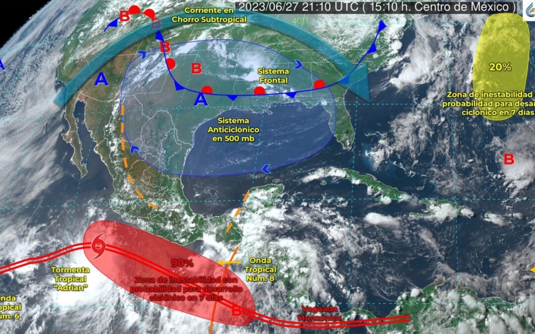 SE FORMA PRIMERA TORMENTA TROPICAL DEL PACÍFICO, «ADRIÁN»