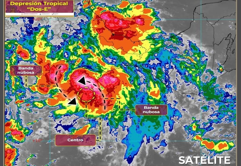 HOY EN COLIMA, TEMPERATURA DE 30 A 35°C Y PROBABLES LLUVIAS MUY FUERTES CON PUNTUALES INTENSAS
