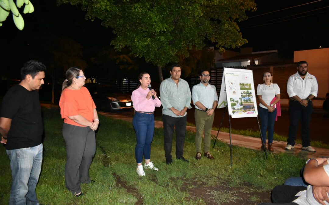 Anuncia Tey rehabilitación del parque en colonia Vista Bugambilias