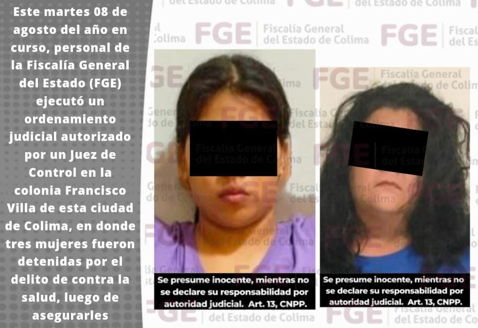 FGE DETIENE A 3 MUJERES LUEGO DE ASEGURARLES VARIOS KILOS DE DROGA DURANTE CATEO