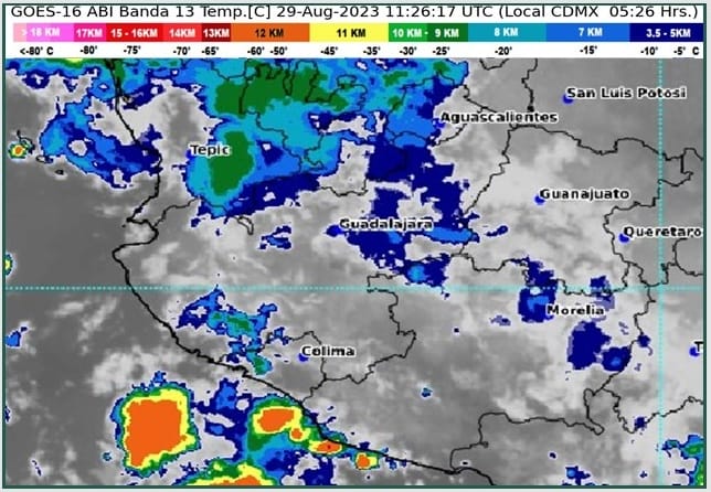 HOY, PROBABILIDAD DE LLUVIAS FUERTES EN ALGUNOS MUNICIPIOS DE COLIMA