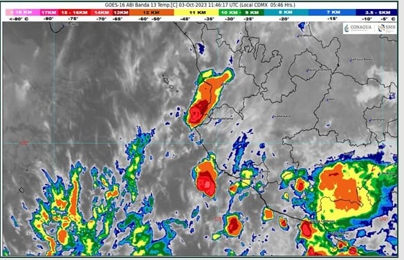 TORMENTA TROPICAL ‘LIDIA’ SE UBICA AL SUR DE COSTAS DE COLIMA