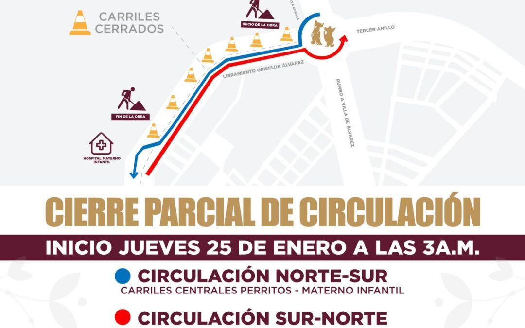 POR AMPLIACIÓN DE COLECTOR EN ‘LOS PERRITOS’, REDUCIRÁN CIRCULACIÓN