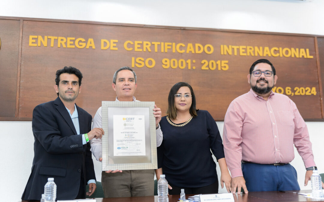 RECIBE UDEC 27 CERTIFICADOS INTERNACIONALES ISO 9001:2015