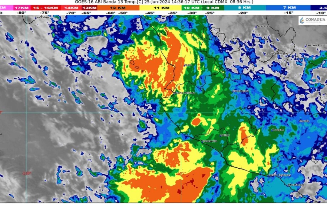REPORTA UEPC QUE PREVALECERÁN LLUVIAS FUERTES Y NUBLADO LA MAYOR PARTE DEL DÍA