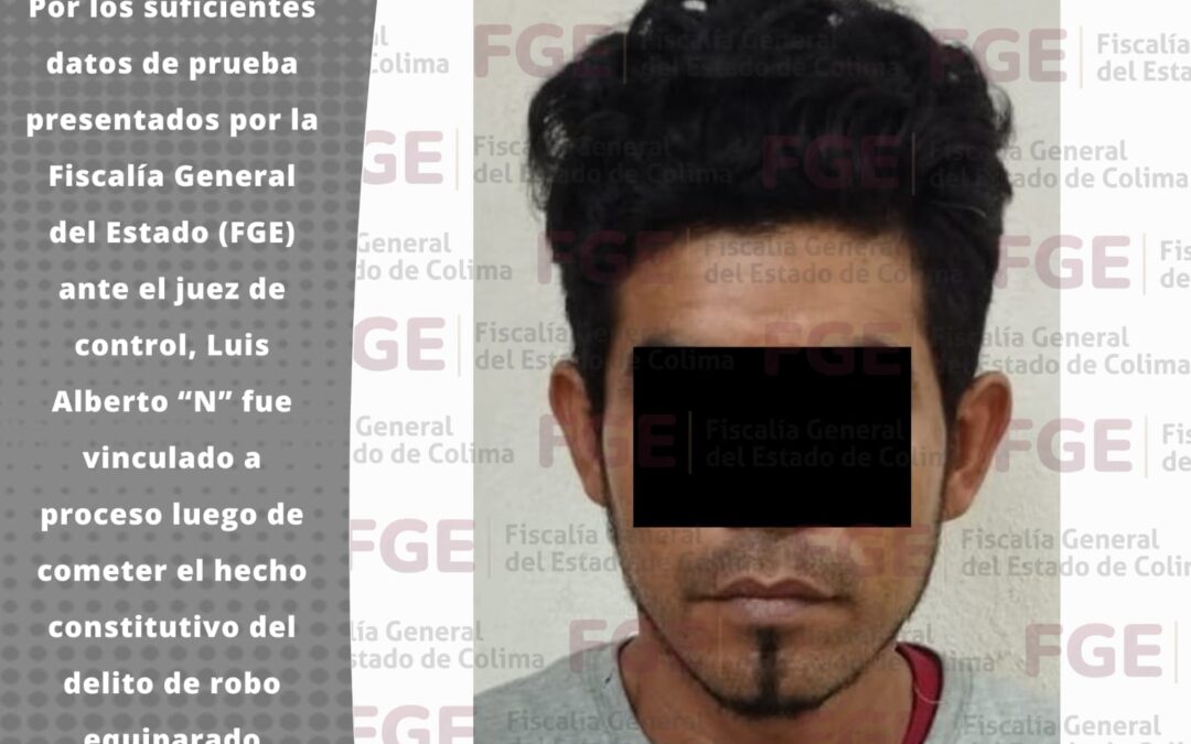 VINCULAN A PROCESO POR ROBO EQUIPARADO