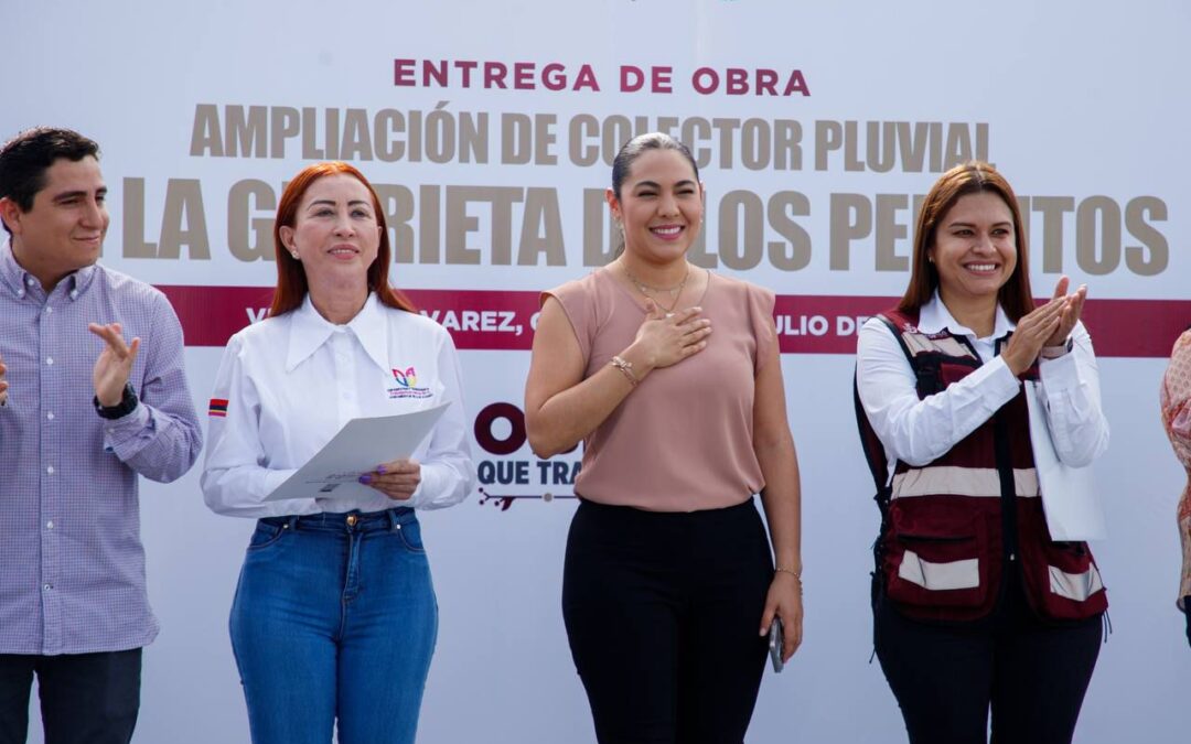 INDIRA VIZCAÍNO ENTREGA COLECTOR PLUVIAL EN LA ‘GLORIETA DE LOS PERRITOS’