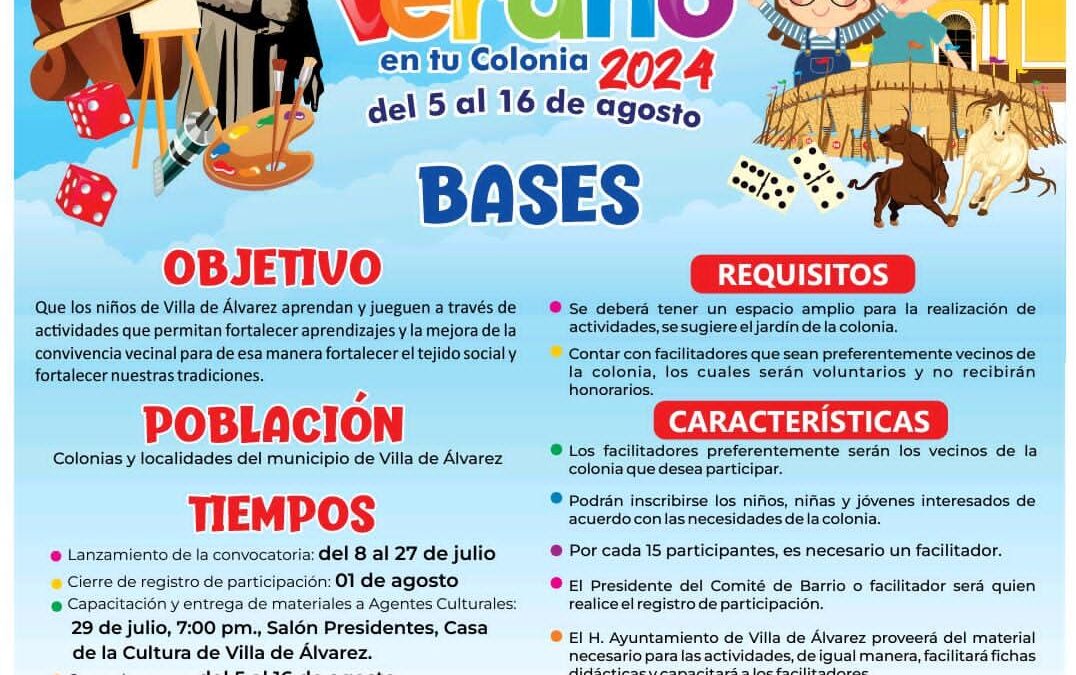 ANUNCIA TEY EL PROGRAMA CURSOS DE VERANO EN TU COLONIA 2024