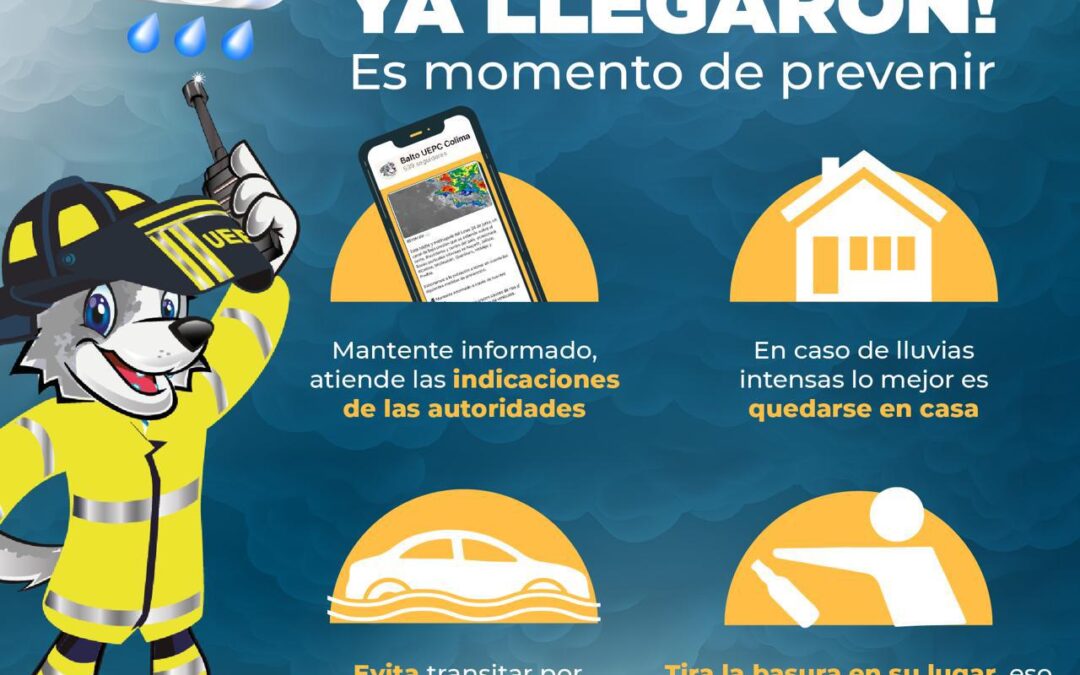 ‘BALTO’ EMITE ALERTAMIENTOS PREVENTIVOS PARA DISMINUIR RIESGOS POR LLUVIAS EN EL ESTADO DE COLIMA