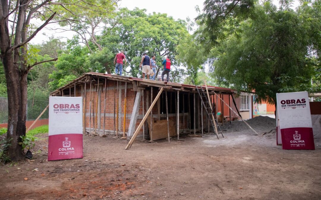 GOBIERNO COLIMA SUPERVISA AVANCE DEL 60% EN CONSTRUCCIÓN DE AULA EN EL TÍVOLI