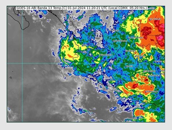 PREVÉN QUE HOY ‘CHRIS’ SE DESPLACE SOBRE EL CENTRO DEL PAÍS