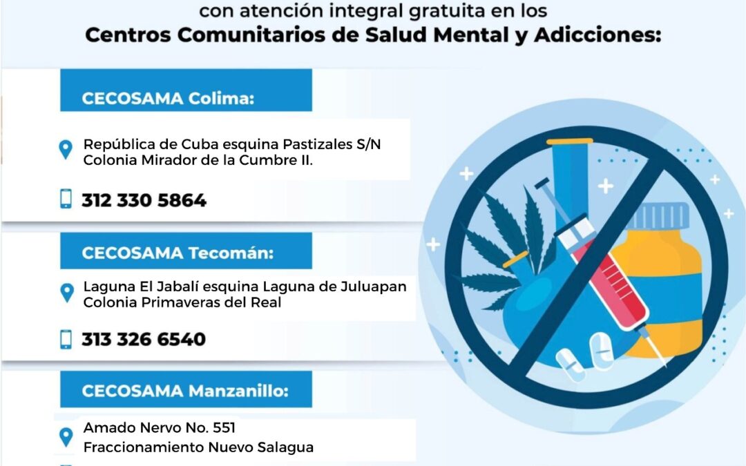 SALUD COLIMA OFRECE ATENCIÓN INTEGRAL TEMPRANA CONTRA ADICCIONES, CON MODELO COMUNITARIO