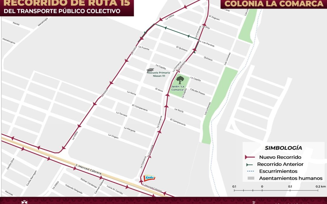 SUBSEMOV COLIMA MODIFICA TRAYECTO DE RUTA 15 PARA ATENDER A HABITANTES DE ‘LA COMARCA’