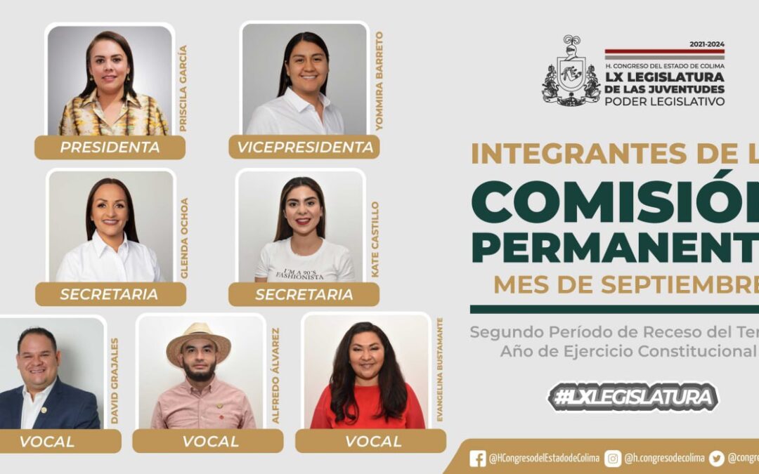 CONGRESO ELIGE LA COMISIÓN PERMANENTE QUE LLEVARÁ LOS TRABAJOS LEGISLATIVOS DURANTE SEPTIEMBRE