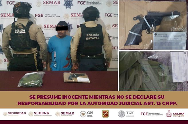 POLICÍA ESTATAL DETIENE EN EL MUNICIPIO DE COLIMA A MASCULINO, POR DOS DELITOS