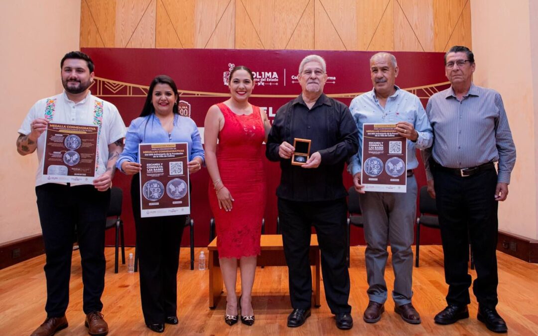 GOBERNADORA DEVELA MEDALLA DE PLATA CONMEMORATIVA ‘500 AÑOS DE LA FUNDACIÓN DE LA PRIMERA VILLA DE COLIMA’