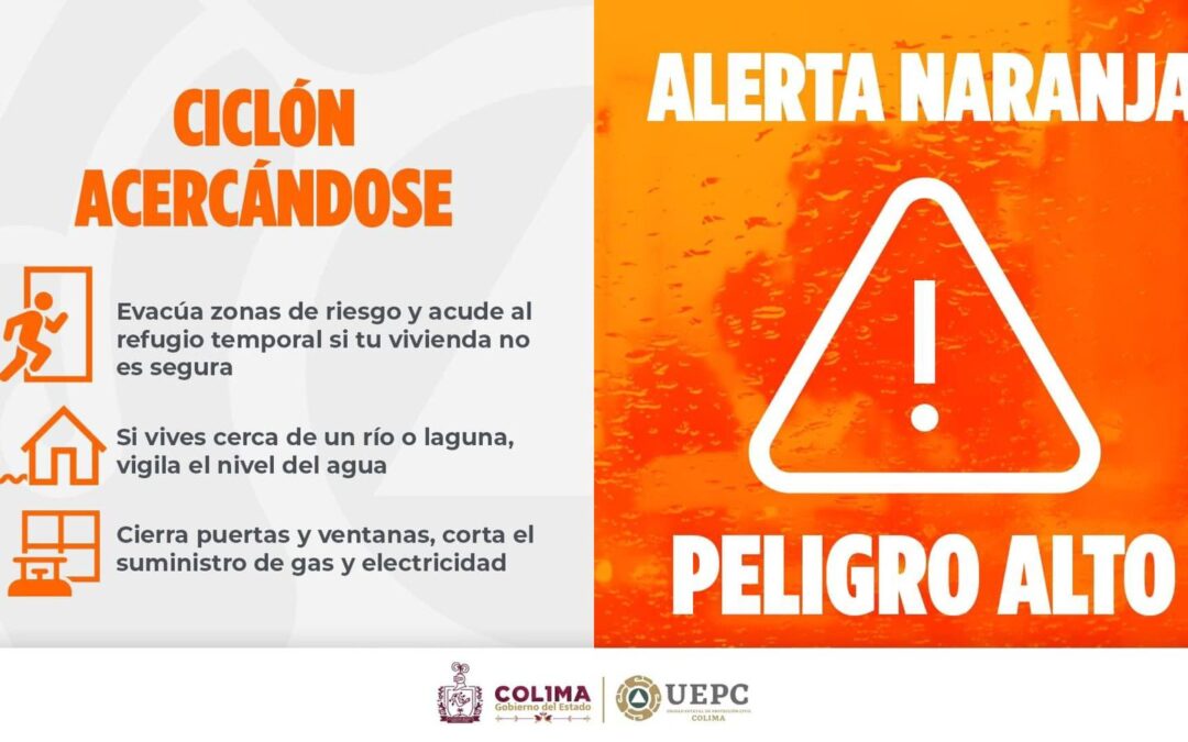 COLIMA EN SEMÁFORO NARANJA POR TORMENTA TROPICAL ‘JOHN’, ALERTA UEPC