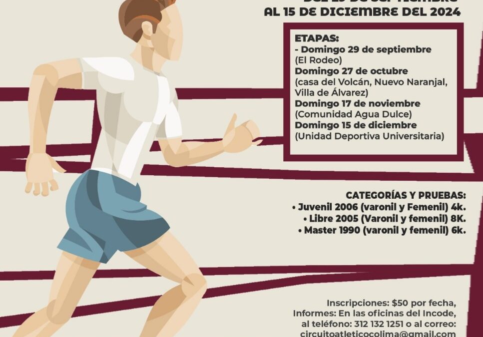 ANUNCIA INCODE INICIO DE LAS LIGAS DE ATLETISMO EN COLIMA