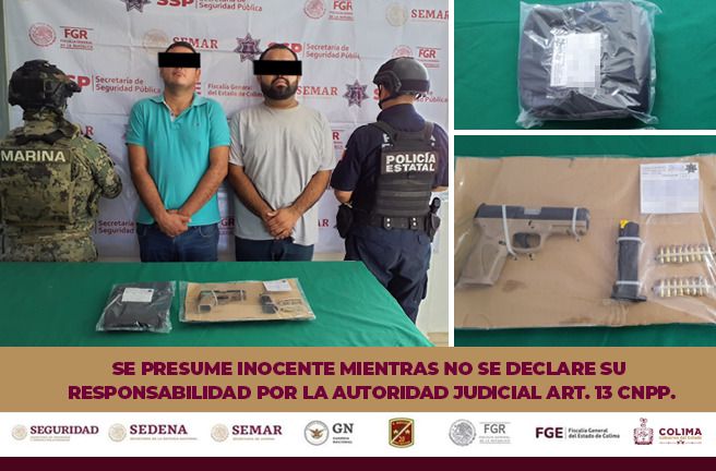 CAPTURAN INFRAGANTI A DOS SUJETOS QUE CIRCULABAN ARMADOS EN UN VEHICULO EN TECOMÁN