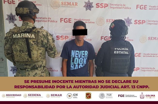 PEP Y MARINA DETIENEN EN TECOMÁN A SUJETO POR ROBO