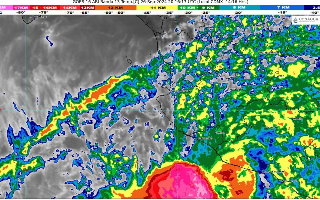 HURACÁN ‘JOHN’ MANTIENE EN ALERTA NARANJA AL ESTADO DE COLIMA