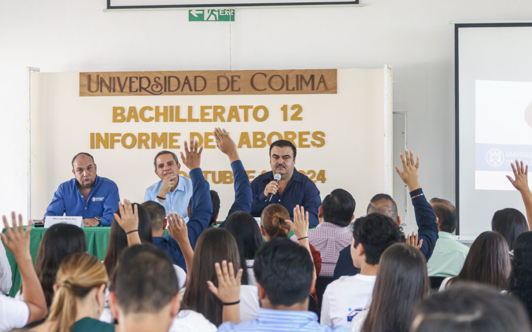 RECTOR INICIA GIRA DE INFORMES EN LOS BACHILLERATOS 12 Y 13 DE CUAUHTÉMOC
