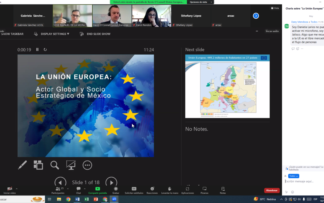 DAN PONENCIA SOBRE LA UNIÓN EUROPEA A ESTUDIANTES DE LA UDEC