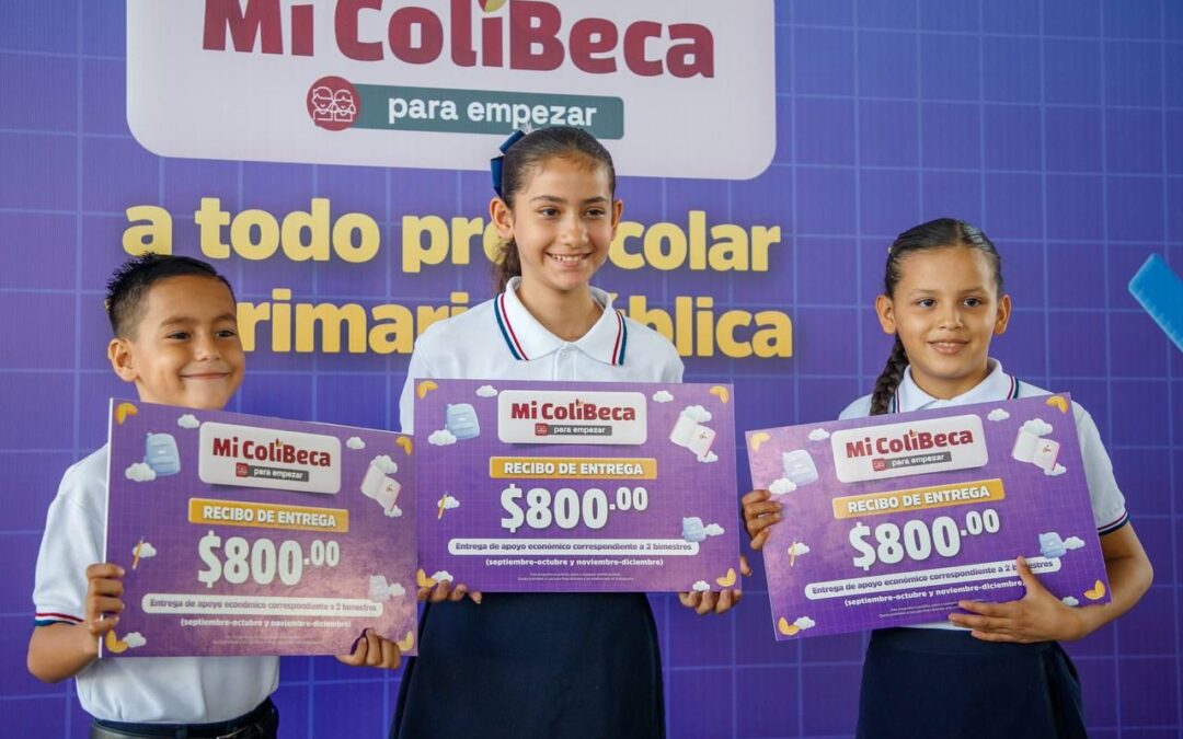 MÁS DE 1,100 ESTUDIANTES DE PRIMARIA RECIBEN MI COLIBECA PARA EMPEZAR ESTE MIÉRCOLES, EN COQUIMATLÁN