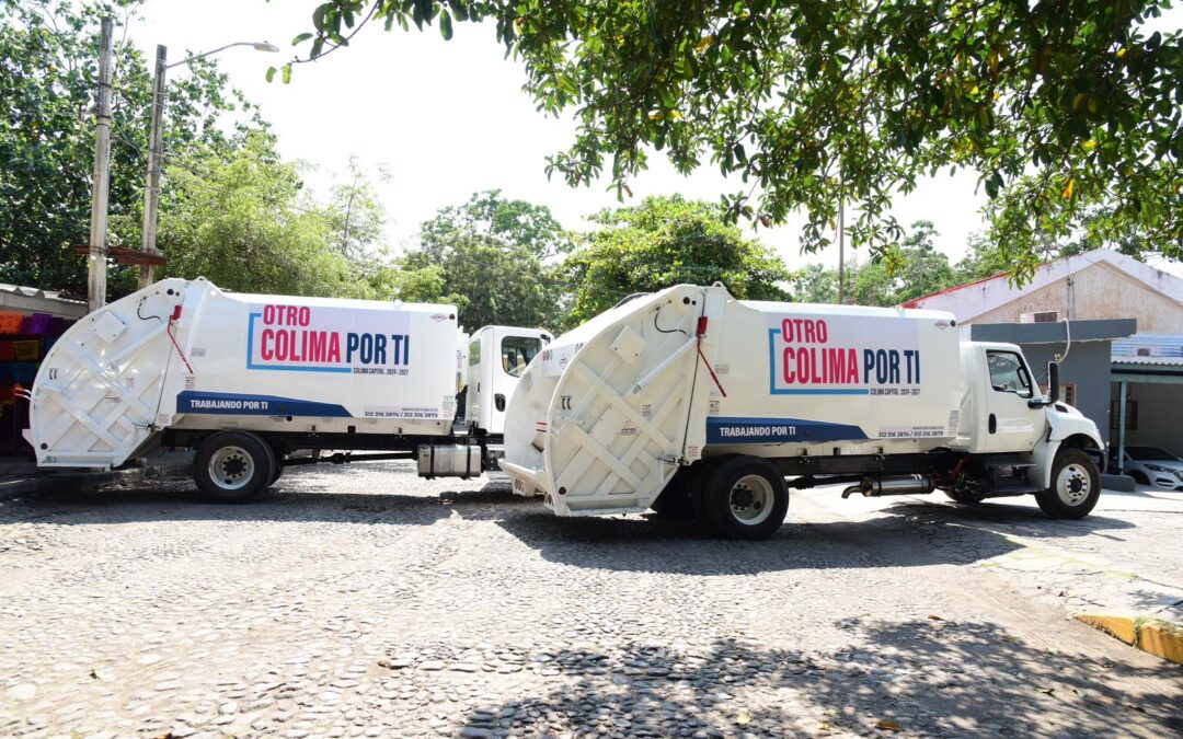 ENTREGA PRESIDENTE RIULT RIVERA NUEVOS CAMIONES RECOLECTORES DE BASURA