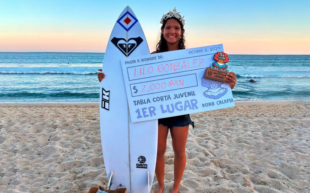 SURFISTA ‘LILO’ GONZÁLEZ, CAMPOENA JUVENIL EN EL TORNEO REINA CALAFIA 2024