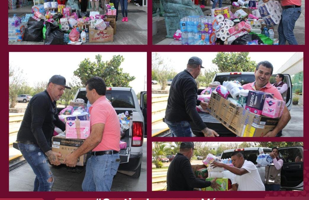 ENTREGA FGE RECOLECCIÓN DE APOYOS EN FAVOR DE VÍCTIMAS DE HURACANES