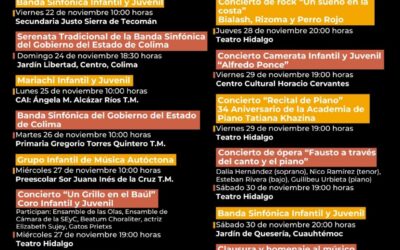 CULTURA COLIMA INVITA A DIVERSOS CONCIERTOS GRATUITOS EN LA ‘SEMANA DE LA MÚSICA’