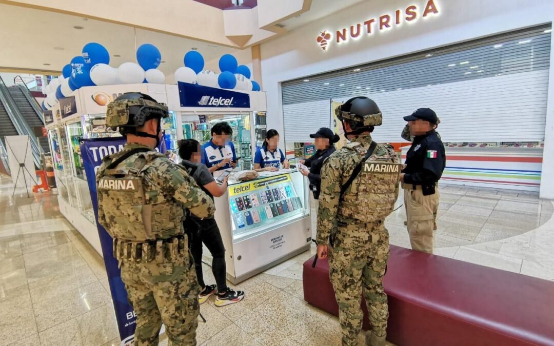 POLICÍA ESTATAL DE COLIMA Y MARINA REFUERZAN SEGURIDAD PARA EMPRESAS Y CLIENTES, DURANTE EL BUEN FIN