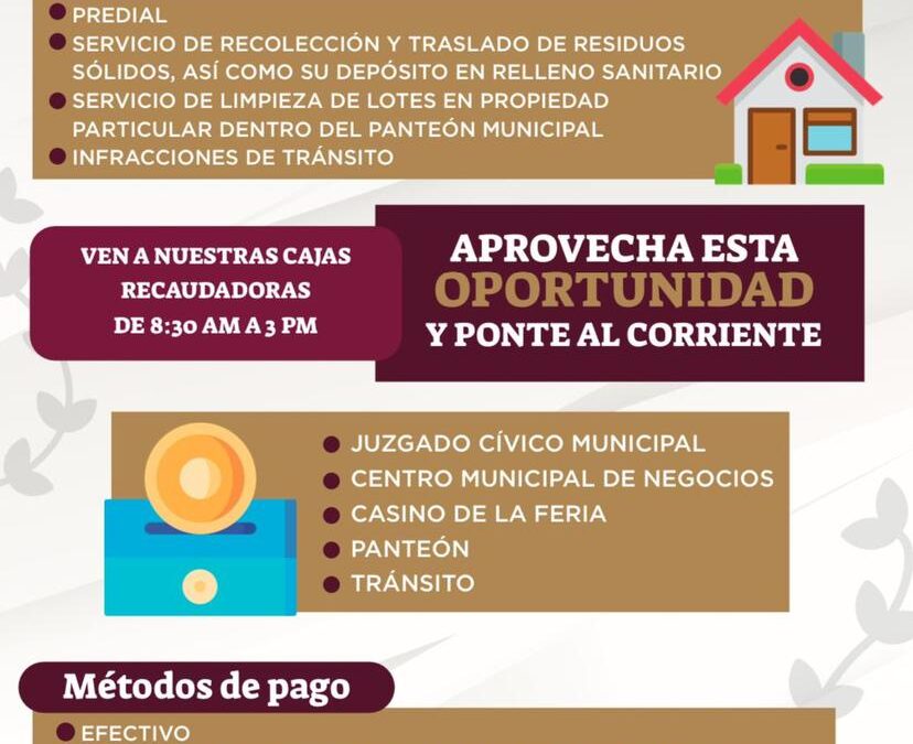 ÚLTIMO MES PARA APROVECHAR EL 100% DE DESCUENTO EN MULTAS Y RECARGOS DE PREDIAL