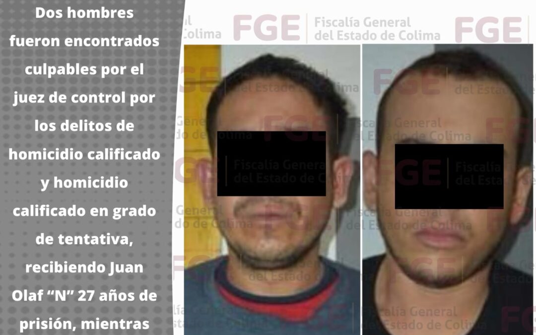 MÁS DE 20 AÑOS DE PRISIÓN PARA DOS HOMBRES POR HOMICIDIO CALIFICADO Y TENTATIVA DE HOMICIDIO