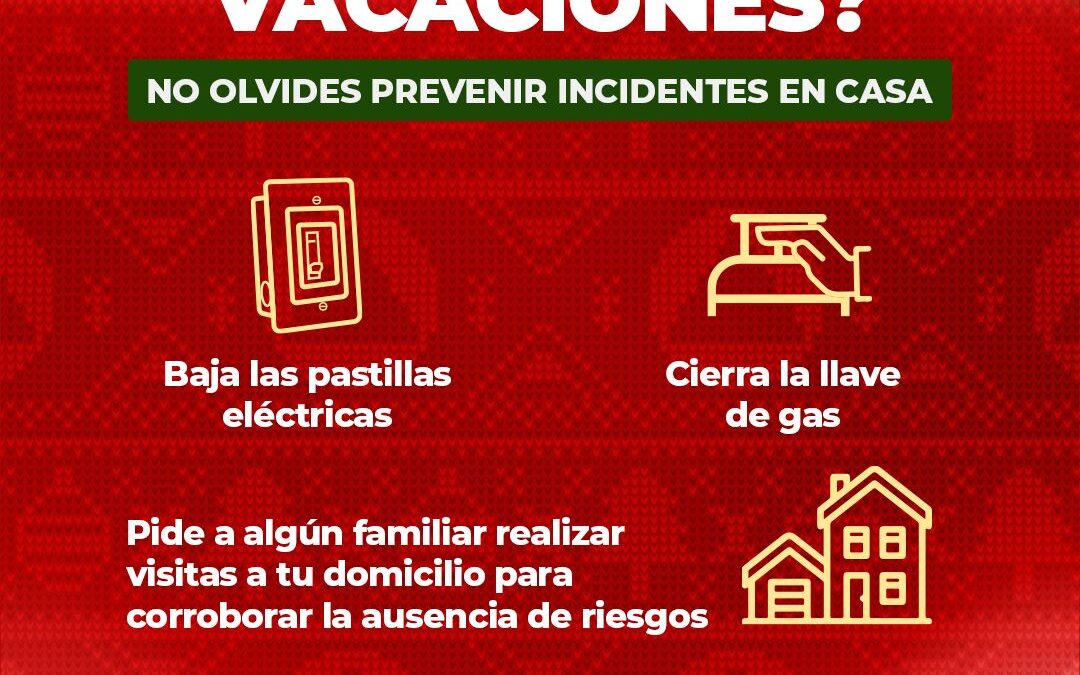 HACE RECOMENDACIONES PC ESTATAL ANTES DE SALIR DE VACACIONES