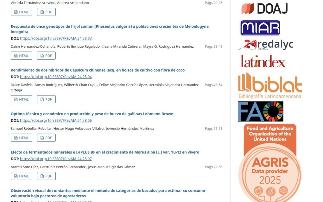 RECIBE REVISTA EDITADA POR LA UDEC SELLO COMO PROVEEDOR DE DATOS DE LA FAO