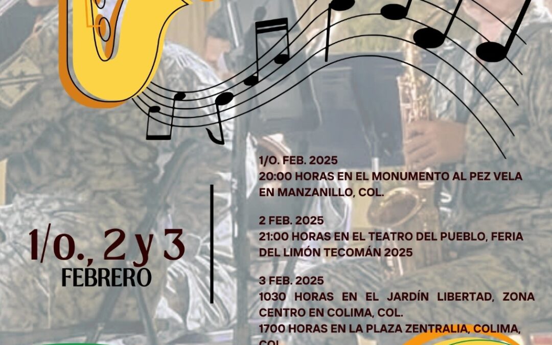 INVITA 20 ZONA MILITAR A 4 CONCIERTOS DE LA BANDA DE MÚSICA DE V REGIÓN MILITAR