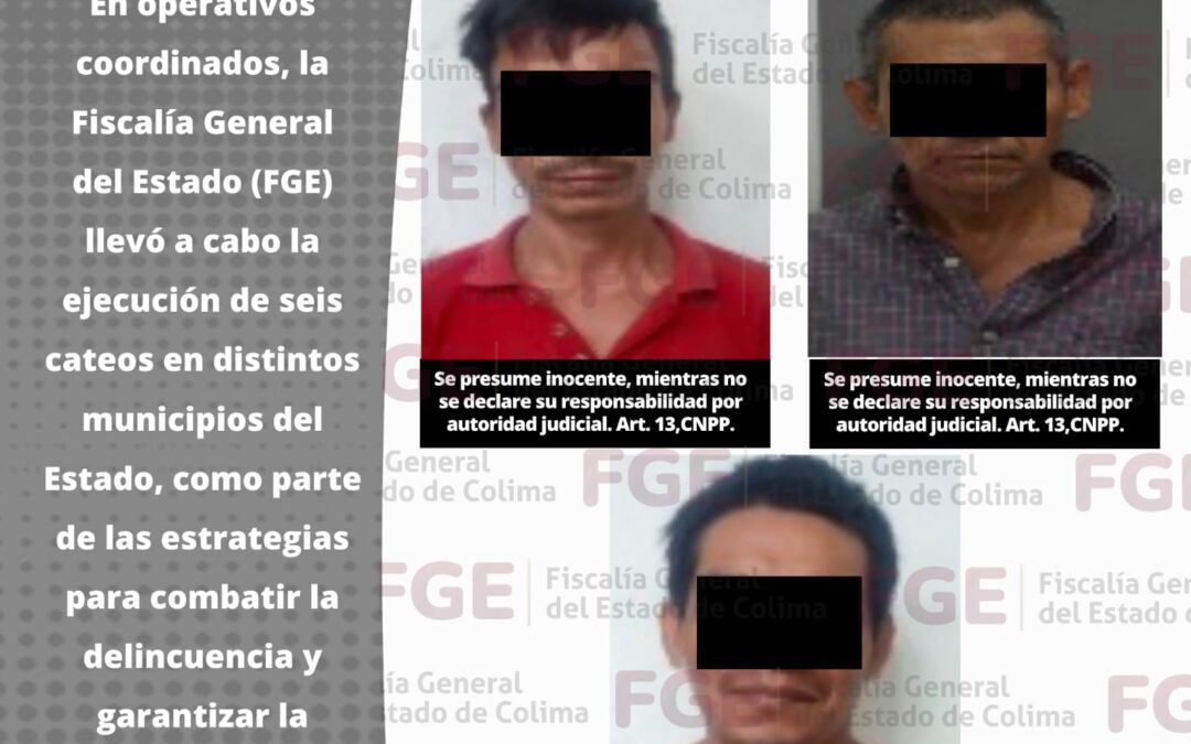 DECOMISA FGE MÁS DE 600 ENVOLTORIOS CON DROGA, DETIENE A 3 PRESUNTOS IMPLICADOS