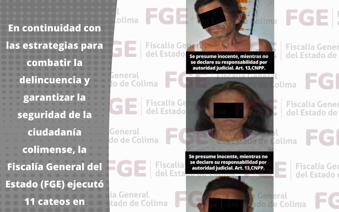 LOGRA FGE DETENCIÓN DE TRES PERSONAS, LES DECOMISÓ DROGA Y ARMAS