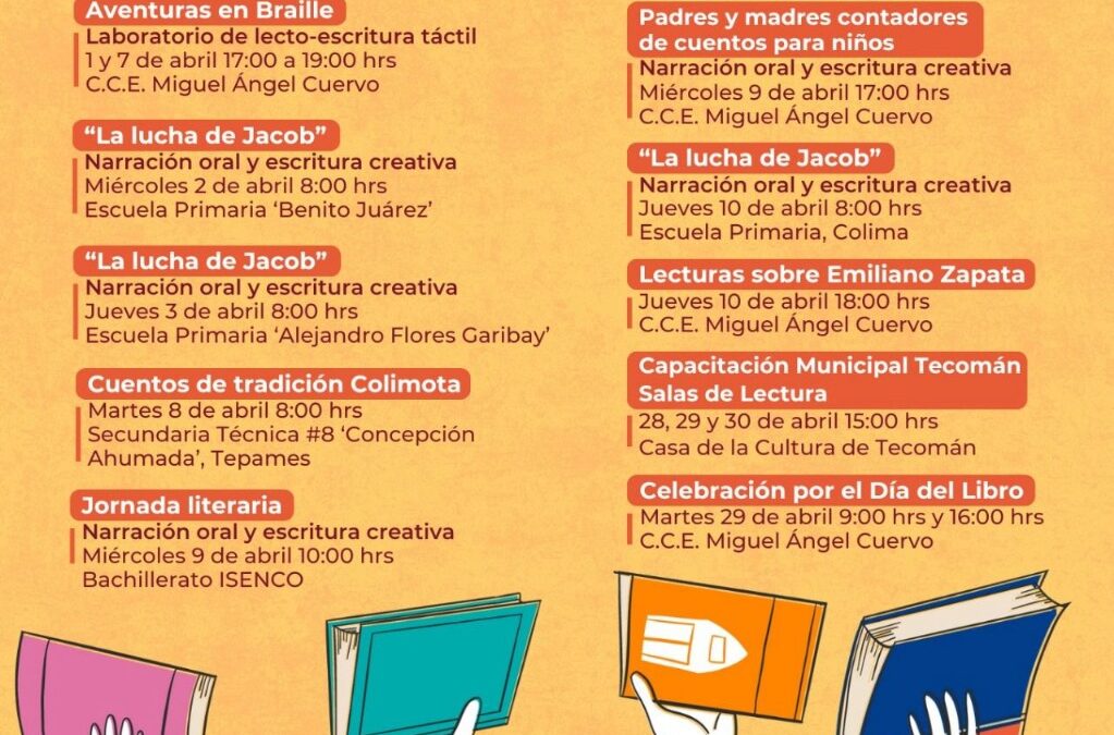 ABRIL, SERÁ EL MES QUE SE CELEBRARÁ EL DÍA MUNDIAL DEL LIBRO EN COLIMA