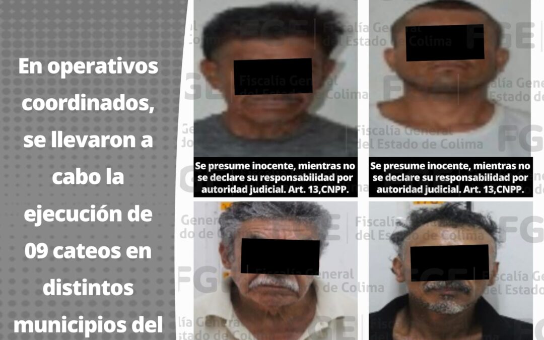 EN CATEOS, FGE DECOMISA DROGAS, ARMAS DE FUEGO, EQUIPO TÁCTICO Y DETIENE A 4 SUJETOS